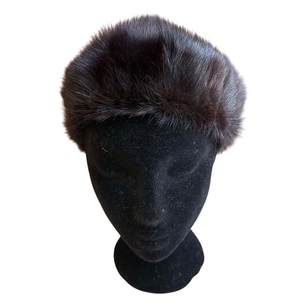 Vintage Mink Hat Black - Picture 1 of 5